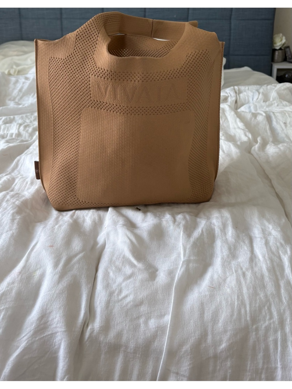 MZ WALLACE Tan Knit Tote Bag